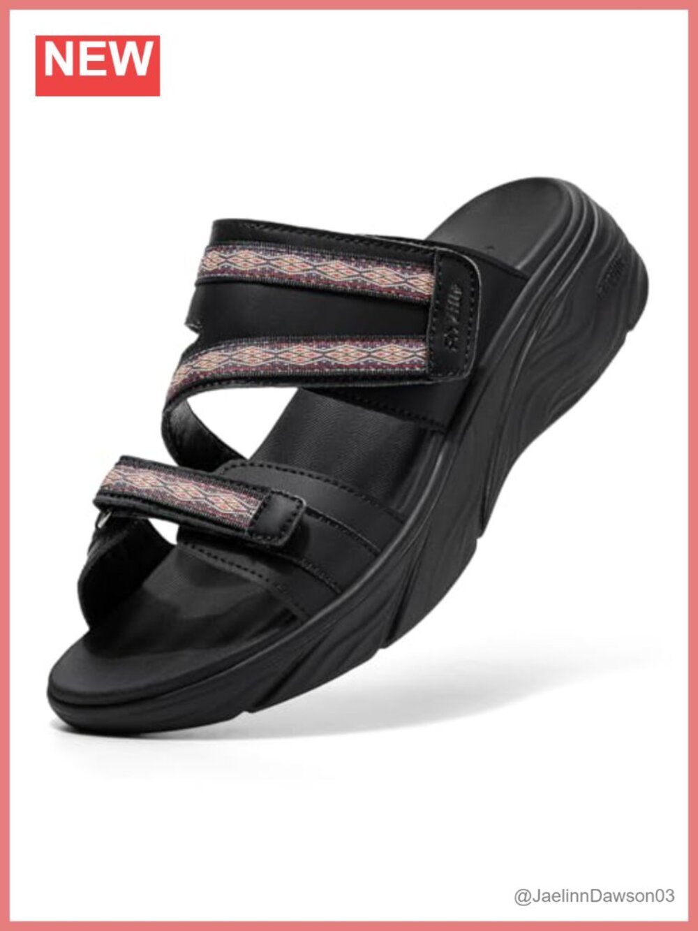 Adjustable Wedge Sandals with Wide Toe Box for Swollen Feet